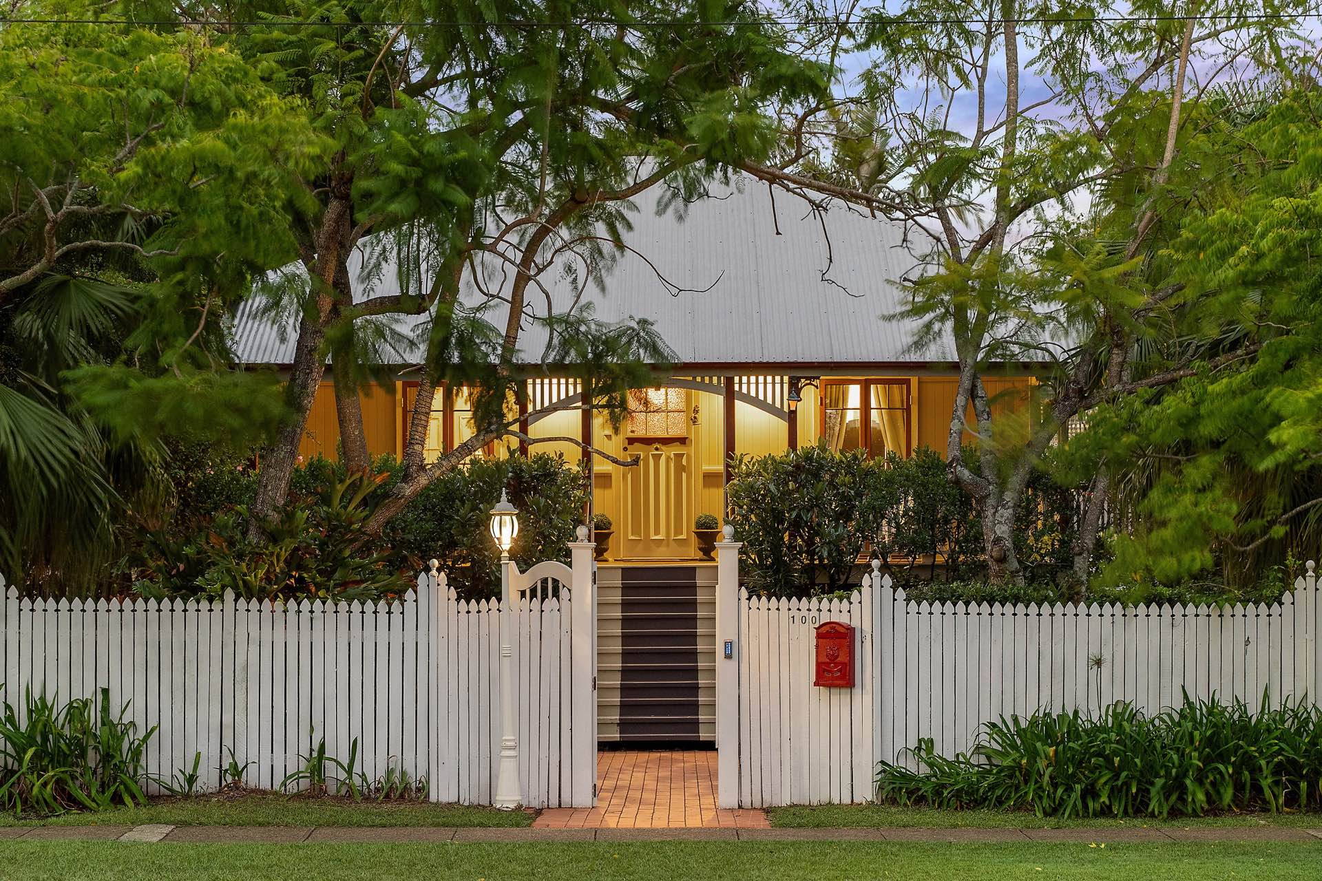 A modern Brisbane Centenary suburb home at golden hour